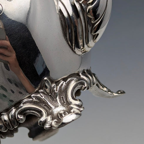 Antique British silver plate small teapot from around 1840